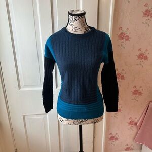Vince Blue and Black Women's Sweater